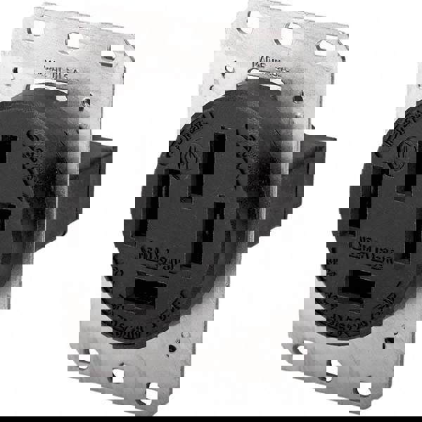 Straight Blade Single Receptacle: NEMA 18-60R, 60 Amps, Grounded